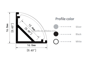 Perfil de Alumínio Iluminado Linear em Miniatura de 90 Graus para Armários de Cozinha <span class=keywords><strong>2026</strong></span> - Product Image 2