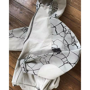 Áo khoác gió có khóa kéo, tay áo điều chỉnh được bằng vải nylon <span class=keywords><strong>polyester</strong></span>, in kỹ thuật số DTG, dành cho nam - Product Image 2