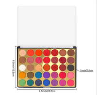 Maquillage en gros : Palette de fards à paupières 35 couleurs, tons terreux, nuances citrouille, nacrés, mats, pailletés, longue tenue, résistants à l'eau