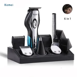 5 in 1 Kemei KM 5031 USB充電式ヘアカットクリッパー鼻ヘアトリマー電気シェーバー