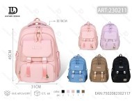 Children's <b>Backpack</b> 13 Inches Zipper Closure Curved Shoulder Straps For <b>School</b> Girls Polyester Material - Product Image 1