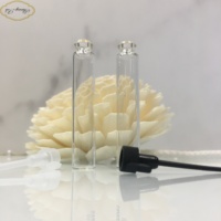 Flacon testeur de voyage ultra-mince en verre pour échantillons 1ml 1.5ml 2ml 3ml – Bouteilles d'huiles parfumées avec ouverture facile en forme de cylindre