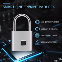Serrure à clé Pothunder en alliage de zinc pour porte en bois, avec stockage de données sur carte mémoire et câble USB rechargeable