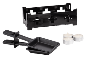 Mini <span class=keywords><strong>Raclette</strong></span> Portátil de Metal con Juego de Herramientas y Mango de Madera, Apto para Lavavajillas, para Fondue de <span class=keywords><strong>Queso</strong></span> y <span class=keywords><strong>Queso</strong></span> a la Parrilla - Product Image 3