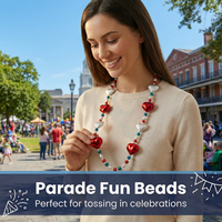 Collier en perles en forme de cœur personnalisé, vente en gros d'usine, pour la Saint-Valentin, la fête de l'Indépendance, le carnaval, fournitures de décoration de fête