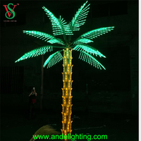 Plante artificielle imperméable à led en forme de palmiers, éclairage d'extérieur, produit de haute qualité, style asiatique du sud-est,, vente en gros