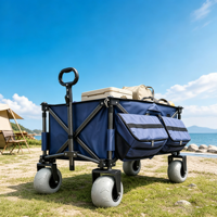 Chariot pliable à roues gonflables pour extérieur, option OEM, pour le rangement et le shopping, chariot de remorquage pour le camping, la pêche et la plage