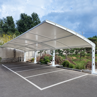 Abri de stationnement en membrane personnalisé pour usage résidentiel et commercial en extérieur