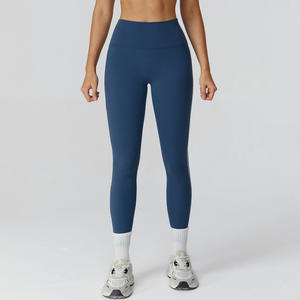 <span class=keywords><strong>Leggings</strong></span> de sport pour femme, taille haute, effet push-up, pour gym, course et fitness, avec logo personnalisé - Product Image 2