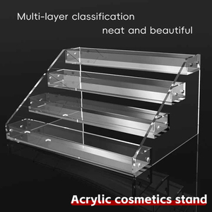 Bán lẻ hiển thị Acrylic nhiều lớp giá cho nước hoa chăm sóc da tổ chức mỹ phẩm hiển thị đứng kệ - Product Image 2