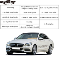 Les accessoires extérieurs W205 incluent le becquet de toit arrière de lèvre de pare-chocs avant pour Mercedes Benz classe C W205 coupé 2014-2019
