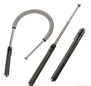 Bâton de sécurité automatique à trois sections pour la sécurité en extérieur et les secours d'urgence - Product Image 1