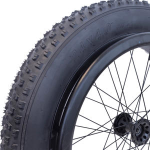 ריפוי חלקים בכיסאות גלגלים שחורים 24 "x4.0" חוף גלגל גלגל שומן צמיג 24 ס "מ - Product Image 3