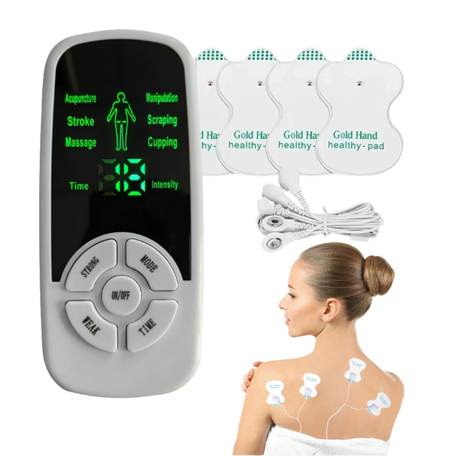 EMS Pulse Body Massager Back Microcurrent Muscle Trainer Timing Control Built-in AA Battery Portable Multifunctional Device OEM