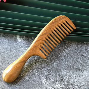 Wooden Massage <b>Comb</b> Sandalwood <b>Wide</b> Tooth Large Size For Home Use - Product Image 4