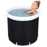 Bain de glace gonflable en PVC Portable Pliable adulte maison spa bain équiper anneau d'air pliable baignoire de glace