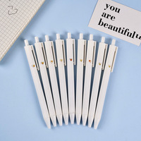 Stylo à poussoir en plastique, stylo créatif à fenêtre, rechargeable par pression, stylo amusant apprécié des étudiants