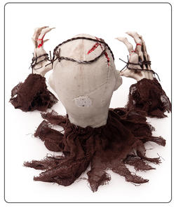 ของตกแต่งฮาโลวีนรูปซอมบี้แบบมีสายไฟ สำหรับเสียบลงดิน บ้านผีสิง ห้องลับ สนามหญ้า ภายใน/ภายนอกอาคาร เรืองแสง น่ากลัว - Product Image 3