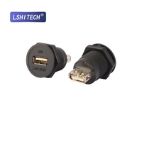 Lshitech lampu TV bawah tanah, USB tahan air kotak blok Terminal kabel kawat kabel jack konektor Port