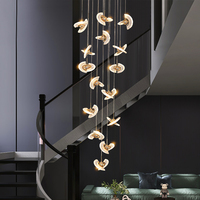 Plafonnier led suspendu composé de boules de cristal ajourées, Design moderne, éclairage d'intérieur, luminaire décoratif de plafond, idéal pour une entrée, une Villa ou des escaliers, K9