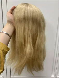 HQ кожа парик цвет корня 8 может служить в качестве цвет 25 100% человеческих волос парик для женщин - Product Image 5