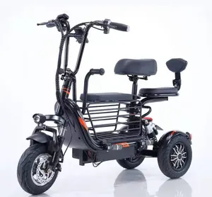 2023 Red 3 wheel electric scooter 500w scooter High Quality Electric Tricycle explosion-proof vacuum tire