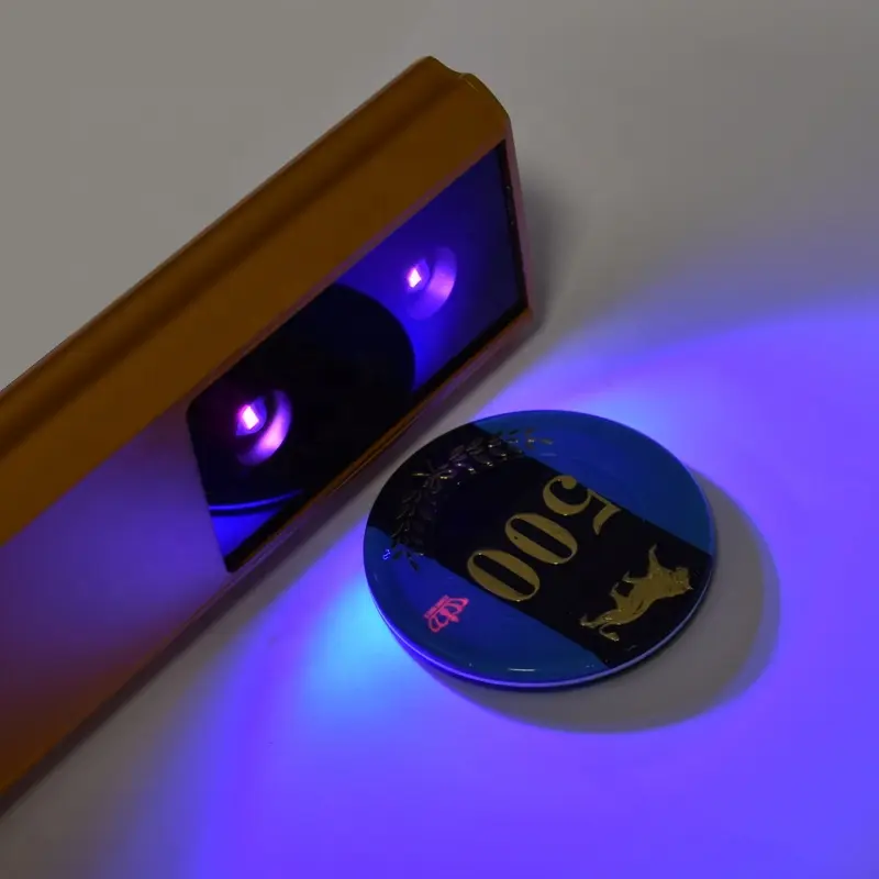 YH Casino Chips 2 lichter UV Scanner Drahtlose licht Poker Chips Scanner Geld Detektor Maschine Wireless