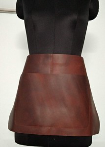 Delantales de taller de restaurantes de trabajo marrón de alta calidad cómodos de cuero genuino con bolsillos de cuero puro delantales de cocina - Product Image 3