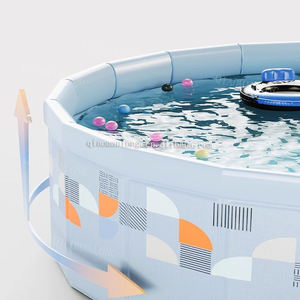 <span class=keywords><strong>Piscine</strong></span> portable d'extérieur pour enfants avec <span class=keywords><strong>bac</strong></span> à <span class=keywords><strong>sable</strong></span> et clôture, <span class=keywords><strong>piscine</strong></span> ronde multifonctionnelle - Product Image 6