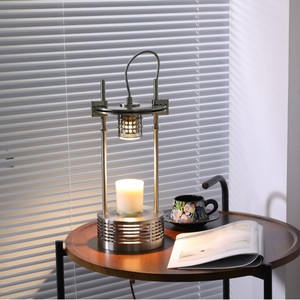Industrial Style Stainless Steel <b>Table</b> <b>Lamp</b> Led Light Source E27 Bulb <b>Base</b> Switch Control For Bedroom Decor - Product Image 1