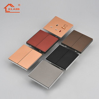 Interruptor de Luz Eléctrico Estándar Británico de 1, 2, 3 y 4 Tomas, Enchufe de Pared de 220V