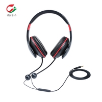Ibrain-Auriculares de protección contra la radiación EMF, auriculares con reducción de ruido, AirTube, antiradiación, auriculares de teléfono