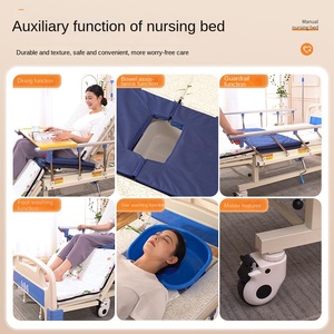 Cama de Hospital Multifuncional para Pacientes Ancianos y Postrados en Cama, con Función de Rotación, Portátil - Product Image 2