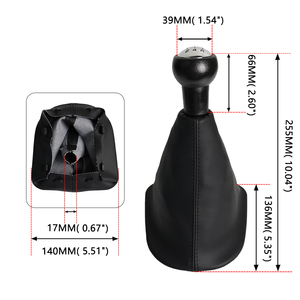 Pommeau de levier de vitesse en <span class=keywords><strong>cuir</strong></span> à 5 vitesses pour Peugeot Citroen 206 207 <span class=keywords><strong>307</strong></span> C3 C4 C5 pommeau de levier de vitesse - Product Image 6