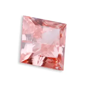 Rare princess cut fancy deep orangy pink diamond fancy gia/igi certified loose color 1 carat diamond