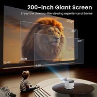 AOKANG Mini Proyector Inteligente de Cine en Casa Proyector de Enfoque Automático de Videojuegos Wifi 4K Android TV Proyectores