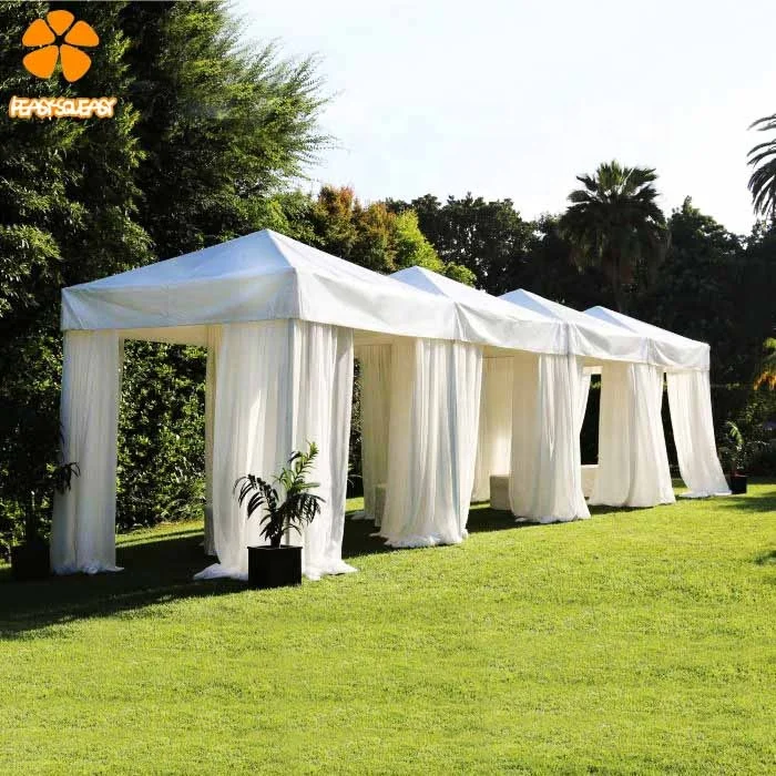 Оптовая продажа, новый дизайн, уличная Роскошная портативная Свадебная палатка 10 'X 10' с занавесками