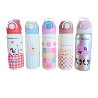 Vaso Infantil Aislado al Vacío de Acero Inoxidable 316 con Diseño Dopamina, con Pajita, Doble Uso (Beber y Tomar Directo), Portátil
