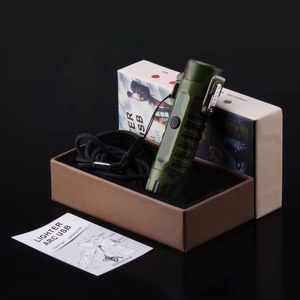 FREN 169 encendedores eléctrico USB recargable de doble arco encendedor de Pipa de metal