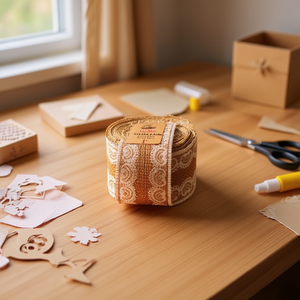 Nastro di lino Ilan 6 cm 2 m per artigianato e decorazioni - Product Image 3