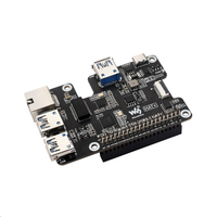 HAT PCIe a Gigabit Ethernet y USB 3.2 Gen1 para Raspberry Pi 5, 3x USB 3.2 Gen1, 1 Gigabit Ethernet, HAT PCIe para Raspberry Pi