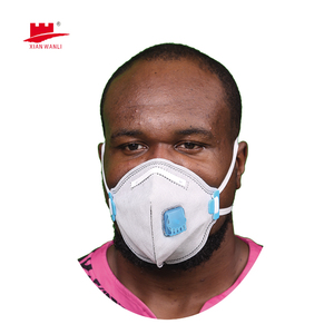جهاز تنفس FFP2 قابل للطي مع قناع وجه مزود بصمامات قناع حلقة أذن KN95 للاستعمال مرة واحدة مع صمام تنفس قابل للطي للغبار - Product Image 2