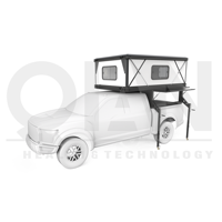 Qian Camper TP07W – Nouvelle version personnalisée de la caravane de camion tout-terrain de taille moyenne, pleine grandeur, quatre saisons, avec toit relevable pour benne de camion