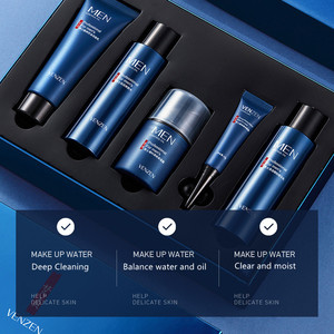 VENZEN Men 5PCs Set Limpiador facial Loción de tóner Crema hidratante Crema de ojos Kit DE CUIDADO DE LA PIEL calmante Otros productos de cuidado de la piel <span class=keywords><strong>para</strong></span> hombres - Product Image 2