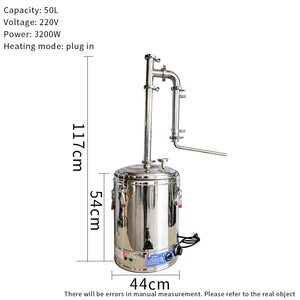 Panier à gin de 50l, tuyau en cuivre, machine à eau distillée en acier inoxydable, moonshine whisky brandy colonne de reflux <span class=keywords><strong>alcool</strong></span> - Product Image 6