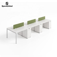 Station de travail pour deux personnes en acier au design minimaliste SpaceUnited, bureau moderne