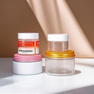 Wholesale Cosmetic Facial Cream <b>Jar</b> Silk Screen logo 30g 50g 100g PET <b>Plastic</b> Storage <b>Jar</b> with <b>Plastic</b> Screw Cap - Product Image 5