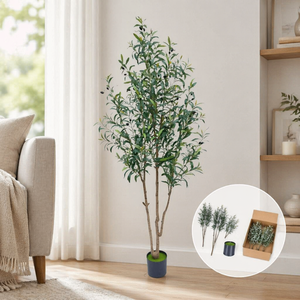 Albero di <span class=keywords><strong>Ulivo</strong></span> Artificiale in Vaso, Design Moderno e Lussuoso, Alta Simulazione in Plastica, Bonsai per Interni e Giardino - Product Image 6