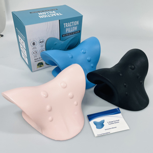 Oreiller de traction cervicale <span class=keywords><strong>en</strong></span> forme de C, étireur cervical pour soulager les douleurs au cou, <span class=keywords><strong>correcteur</strong></span> de posture ergonomique <span class=keywords><strong>en</strong></span> mousse à mémoire de forme pour usage domestique - Product Image 6