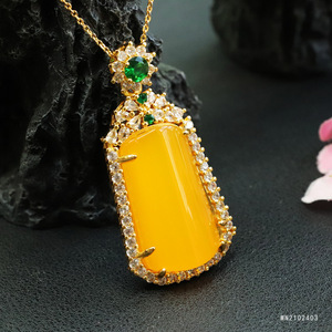 2026 Canary Stone Pendant Agate <strong>Lucky</strong> <strong>Jewelry</strong> Ornament Factory Wholesale Live Delivery S2102403 - Product Image 3